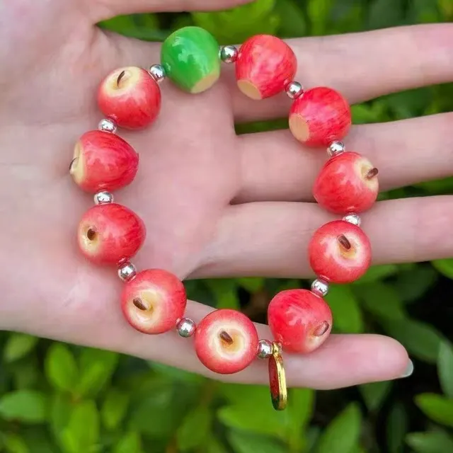 Niche Personality Creative Simulation Bracelet Ins Style Bracelet Red Apple Bracelet - Shop at LoveMi