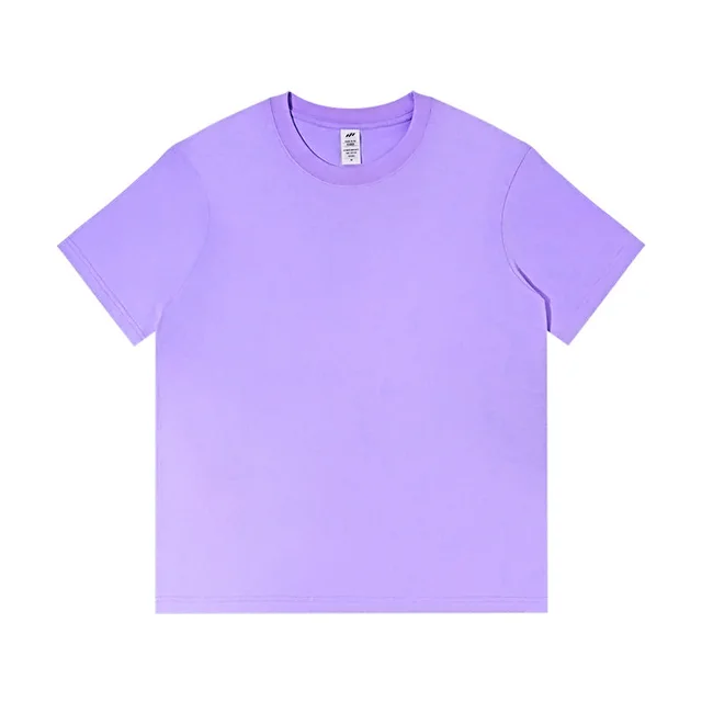 Solid Color Loose Half sleeved T shirt Purple - Shop at LoveMi