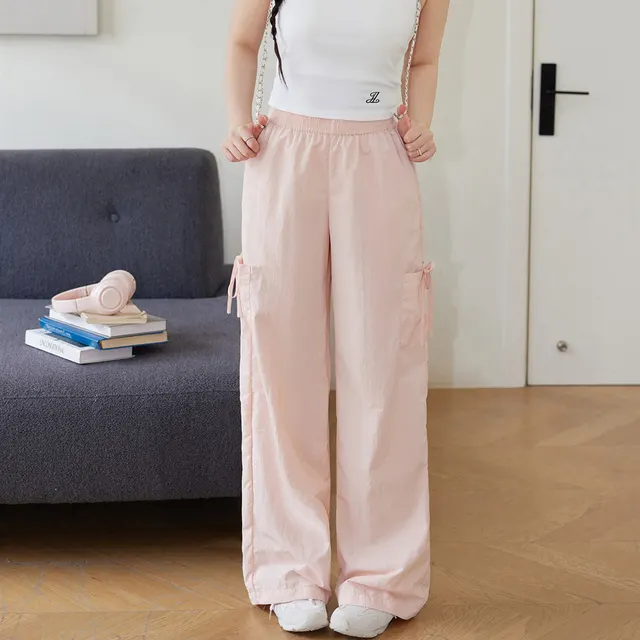 Big Pocket Bow Straight Plus Size Overalls Pink - Shop at LoveMi