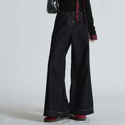 Red Plaid Stitching Bow Shoulder T shirt Jeans - Shop at LoveMi