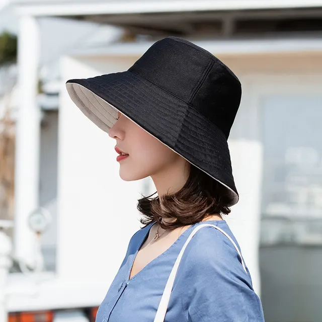 Women's Fashion Personality Sun Protection Hat Foldable Black Rice - Shop at LoveMi