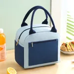 Aluminum Foil Thickening Waterproof Colour Matching Lunch Insulation Bag - Blue
