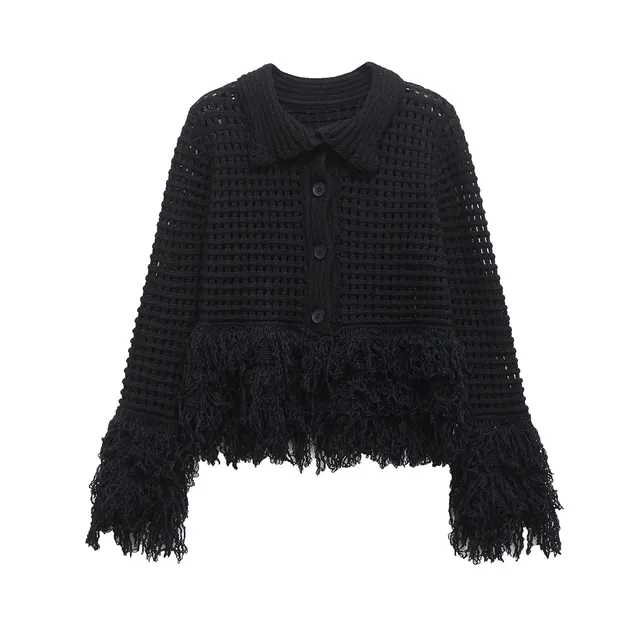 Cross border European And American Women's Clothing Spring New Plaid Knitted Coat Plaid Knitted Dress Top - Shop at LoveMi