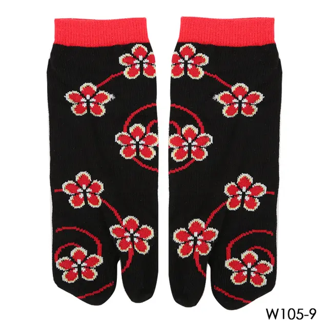 Two finger Socks Cotton Comfortable Ladies W015 9 - Shop at LoveMi
