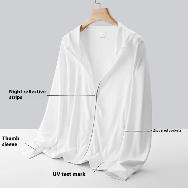 UV Protection Breathable Ice Silk Sun protective Clothing Female White - Shop at LoveMi