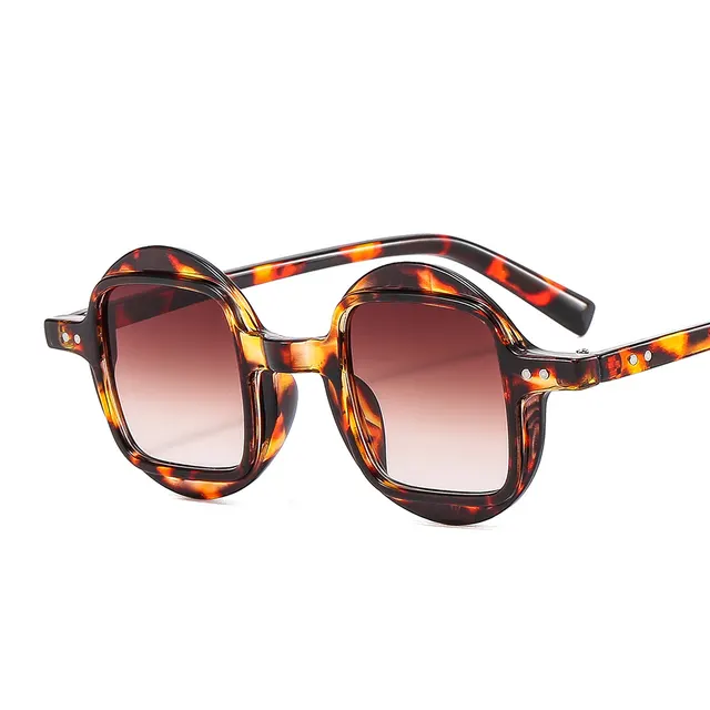 Personality Trend Fashion Plain Glasses Color Matching Sunglasses C5 Leopard Frame - Shop at LoveMi