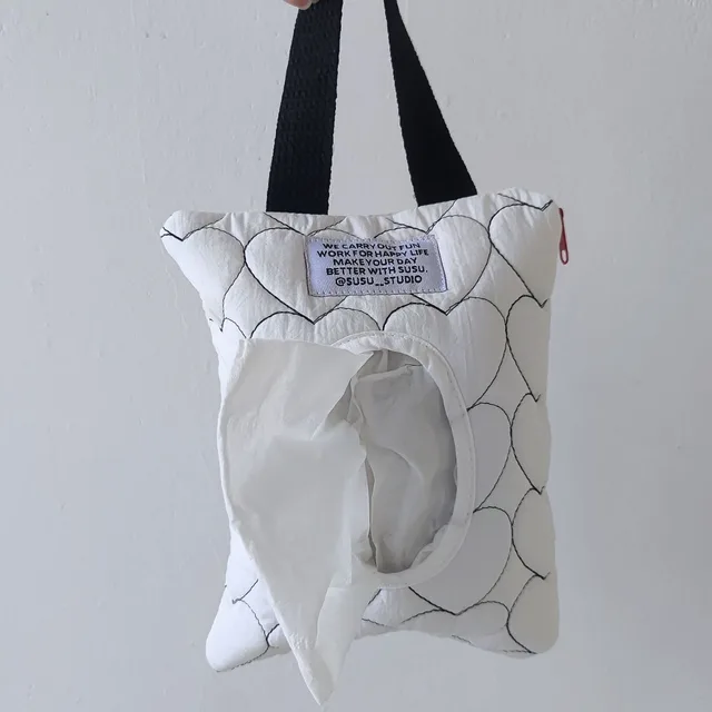 Wet Tissue Portable Removable Flip Tissue Box Black And White Love Wipes Bag - Shop at LoveMi