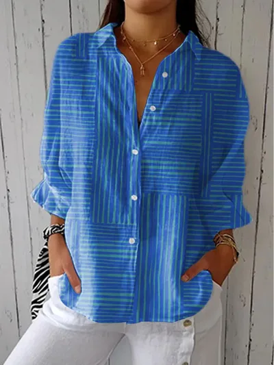 Women's Creative Fashion 3D Printing Lapel Casual Shirt 1224441 Sx2624 2Xl - Shop at LoveMi