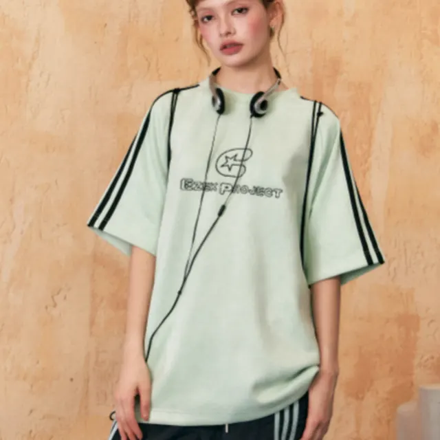 American Style Retro Patchwork Three Bars High Top Sports Casual Pants Green - Shop at LoveMi