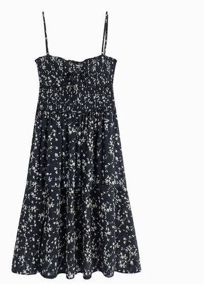 French Romantic Floral Camisole Dress Black - Shop at LoveMi