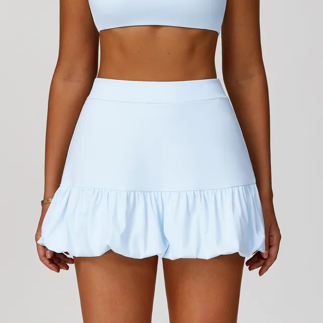 Fake Two piece Skirts Quick drying Breathable Safety Tennis Skirt Sky Blue - Shop at LoveMi