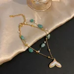 Gravel Fishtail Pendant Anklet
