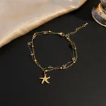 Gravel Starfish Pendant Anklet