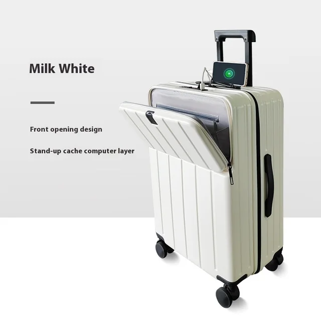 Convenient Travel Luggage For Women Milky White - Shop at LoveMi