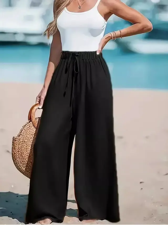 Four Seasons Pants With Pocket For Casual Comfort Black - Shop at LoveMi