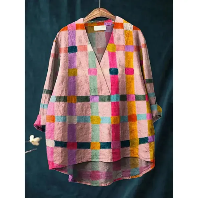 Autumn Collarless Long sleeved Women's Shirt Long Sweater Casual Shirt Style 5 - Shop at LoveMi