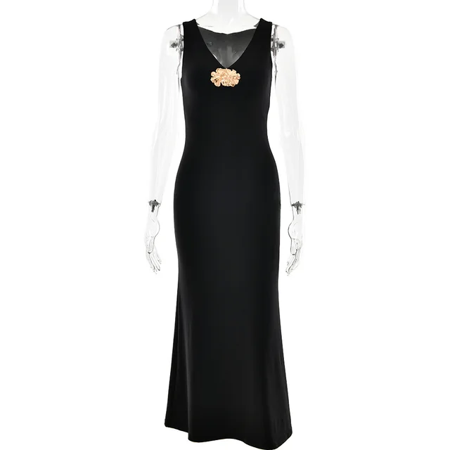 Sexy V neck Sheath Dress Black - Shop at LoveMi