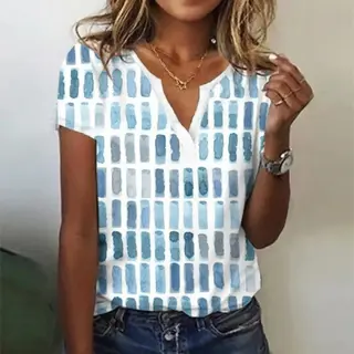 Women's Loose Slim Fit Casual Short Top - Color