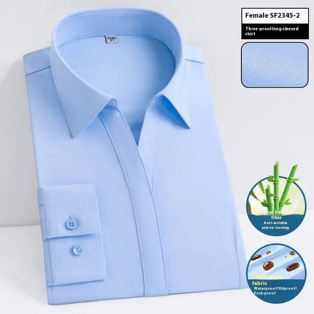 Ladies' Short Sleeved Waterproof, Oil Resistant And Stain Resistant Bamboo Fiber Sf23452 - Shop at LoveMi