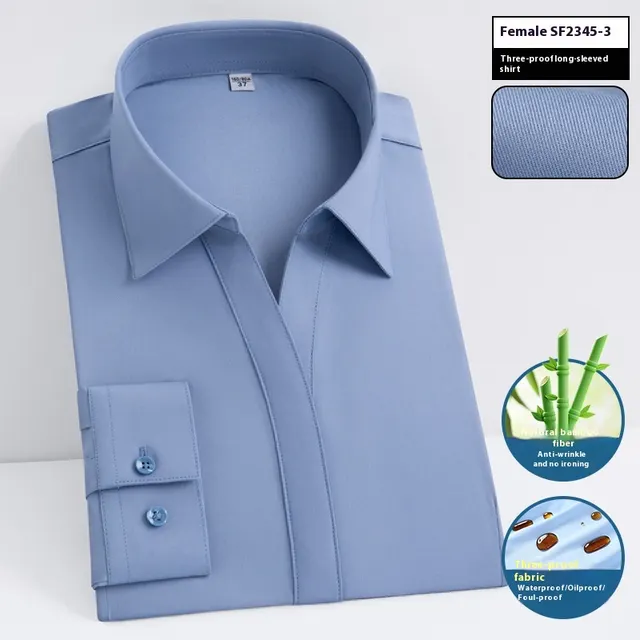Ladies' Short Sleeved Waterproof, Oil Resistant And Stain Resistant Bamboo Fiber Sf23453 - Shop at LoveMi