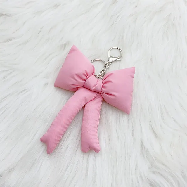 Ins Korean Style Multi color Cute Girl Heart Bow Keychain Pink - Shop at LoveMi