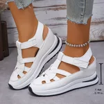 Wedge Roman Women's Magic Stick Shoes Platform Casual Shoes - White