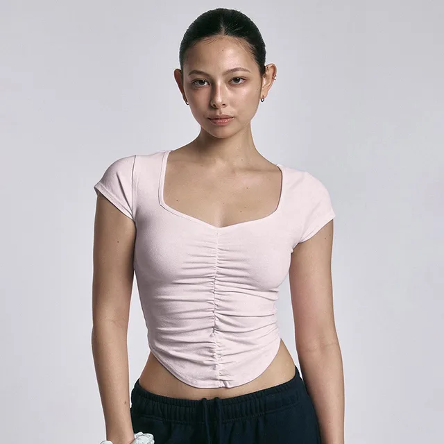 Women's Polyester Short Sleeved T shirt Pink - Shop at LoveMi