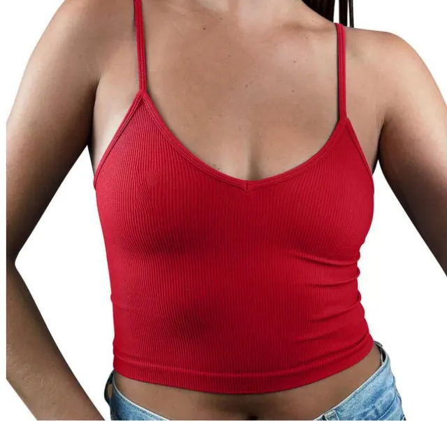Comfort Casual Solid Color Sleeveless Sports Vest Red - Shop at LoveMi