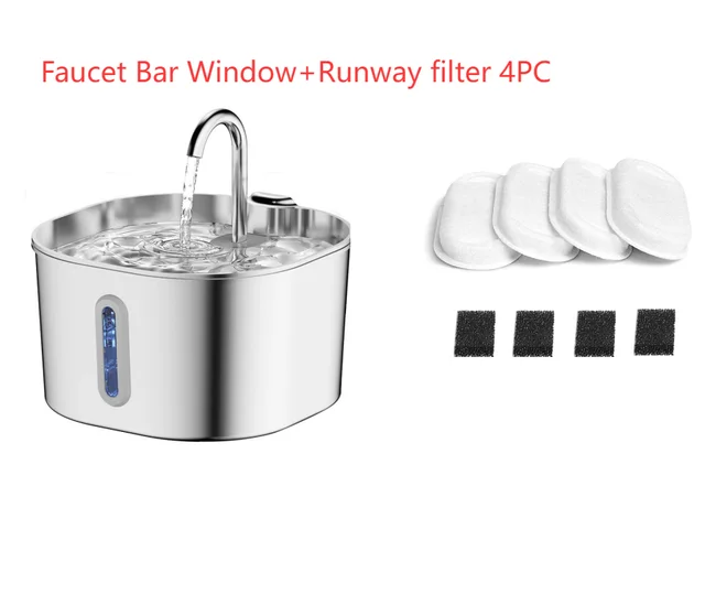 Stainless Steel Smart Pet Water Dispenser Automatic Circulation Large Capacity Set - Shop at LoveMi