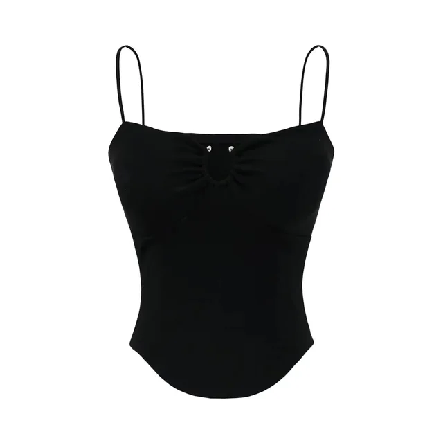 American Style U neck Midriff baring Camisole Women Black - Shop at LoveMi