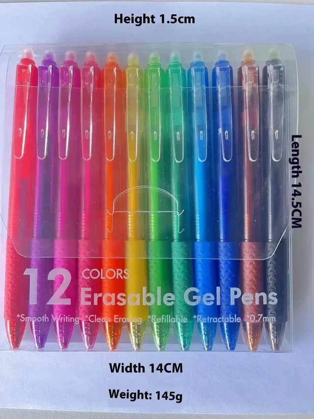 Color Erasable Gel Pen Press Pen Painting Supplies Stationery Boxed Pvc - Shop at LoveMi