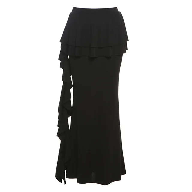 Sexy Lace Cutout Vest Design Ruffled Skirt Two piece Set Skirt - Shop at LoveMi