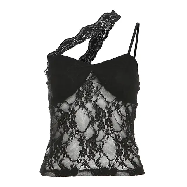 Sexy Lace Cutout Vest Design Ruffled Skirt Two piece Set Vest - Shop at LoveMi