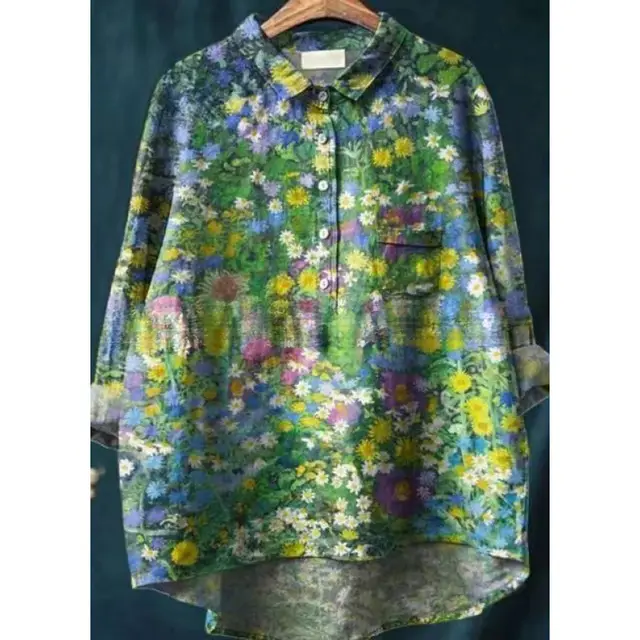 Loose Printed Crew Neck Casual Plus Size Women's Shirt Zcs288 - Shop at LoveMi