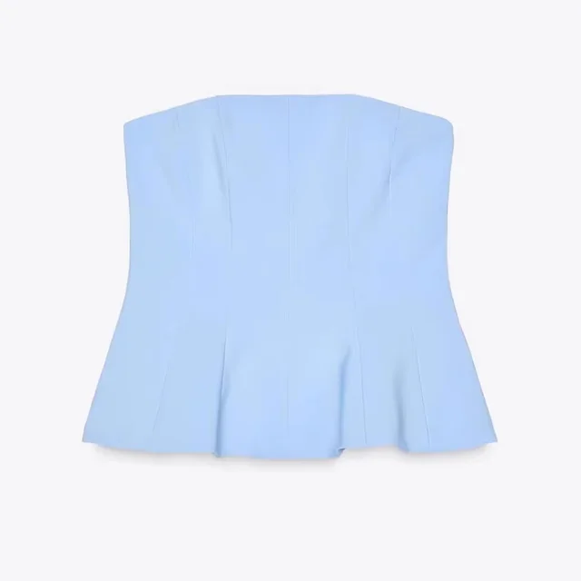 Women's Fashion Tube Top Blue - Shop at LoveMi