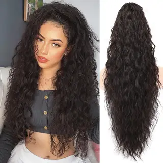 Grip Ponytail Fluffy Long Curly Hair Horse Tail Wig - 230Inch