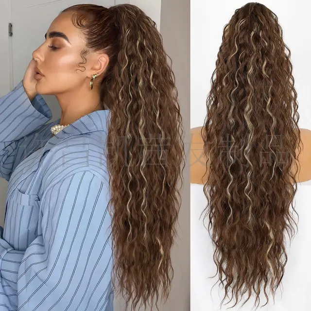 Grip Ponytail Fluffy Long Curly Hair Horse Tail Wig H10B2230Inch - Shop at LoveMi