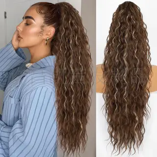 Grip Ponytail Fluffy Long Curly Hair Horse Tail Wig - H10B2230Inch