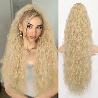 Grip Ponytail Fluffy Long Curly Hair Horse Tail Wig - H1560