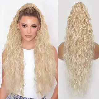Grip Ponytail Fluffy Long Curly Hair Horse Tail Wig - T2261330Inch