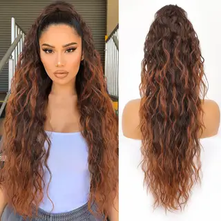 Grip Ponytail Fluffy Long Curly Hair Horse Tail Wig - T23030Inch