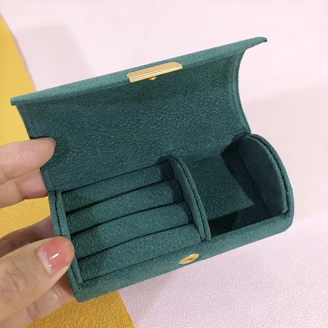 Claimond Veins Jewelry Rings Ear Studs Ornament Storage Box Green - Shop at LoveMi