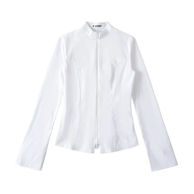 Lightweight Breathable Outdoor Sports Zipper Shirt White - Shop at LoveMi