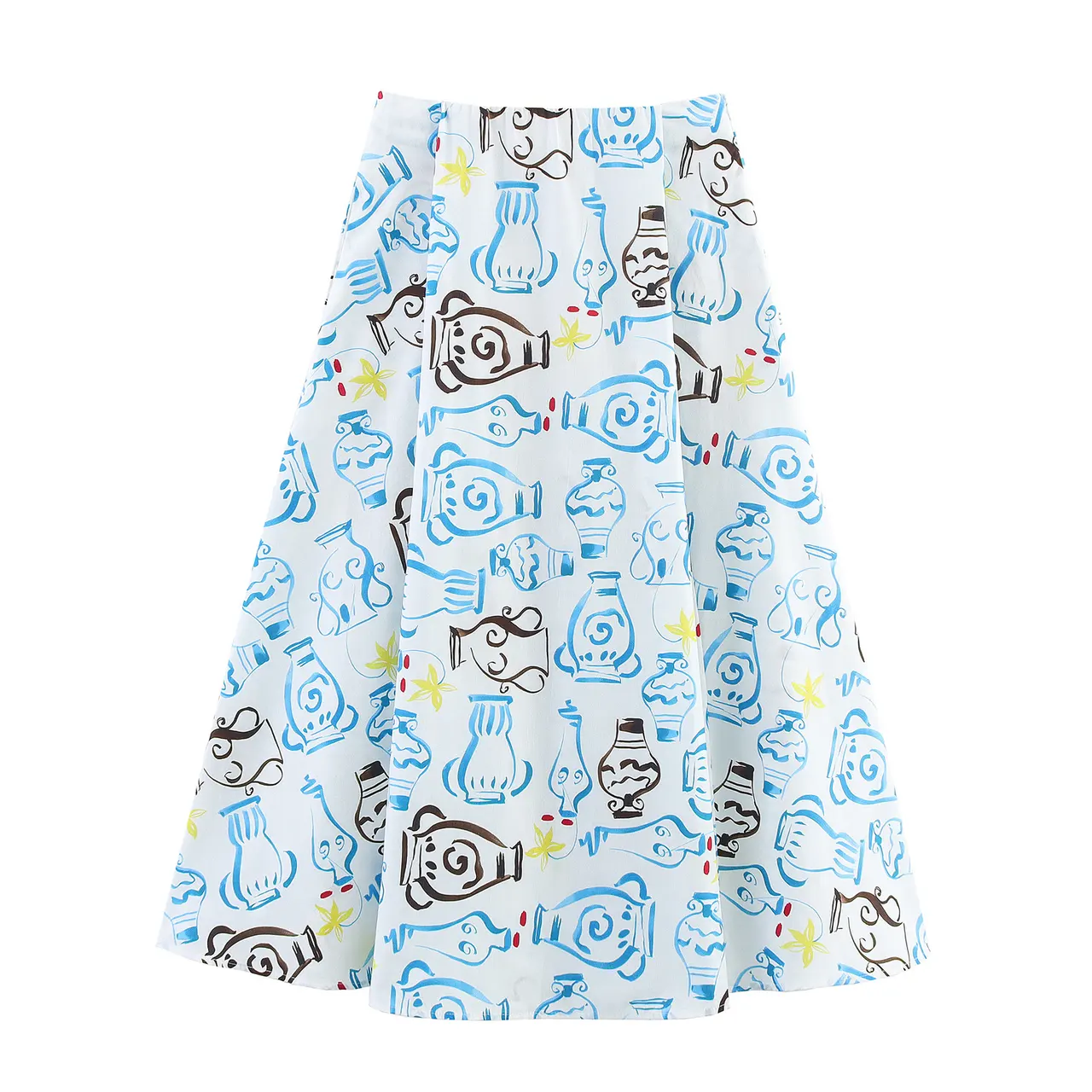 Design Sense European And American Style Flower Printing Midi Dress