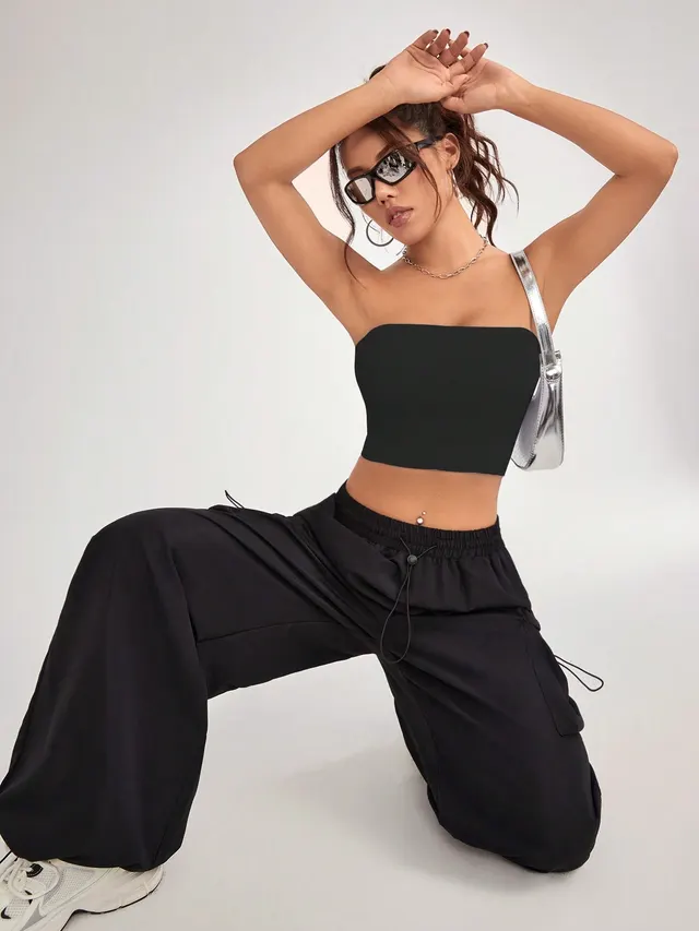 Knitted Tight Sports Vest Quick drying Black - Shop at LoveMi