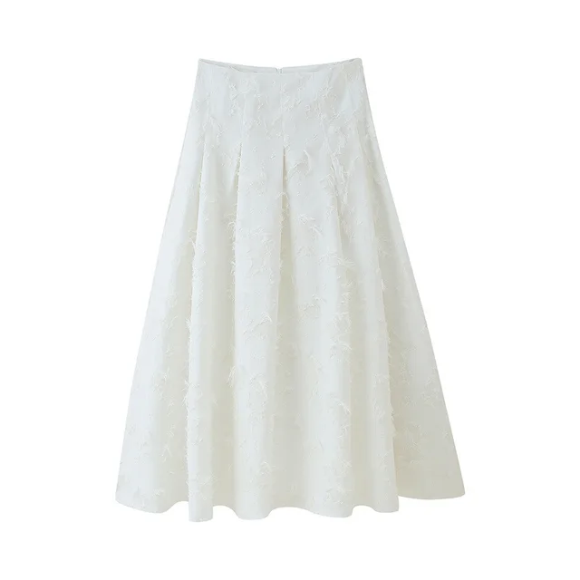 European And American Large Profile Tassel Shirt Top Tassel A Line Skirt Skirt - Shop at LoveMi