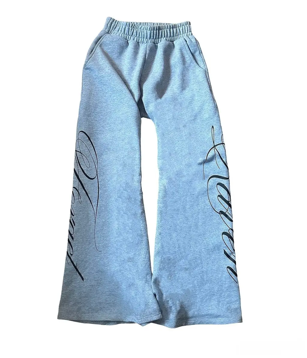 Long Sleeve T-shirt Dark Vintage Printed Top - 3 Blue Pants