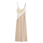 European And American Style Vertical Midi Skirt Sling Dress - View 1