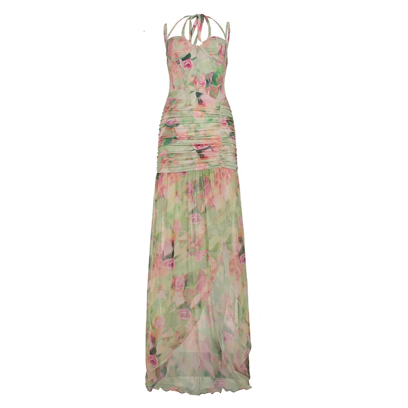 Waist Slimming Sling Irregular Dress Color - Shop at LoveMi