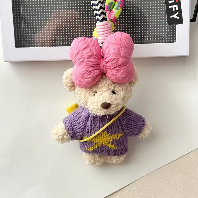 Fashion Cartoon Cute Handmade Bear Pendant Five Pointed Star Sweater - Shop at LoveMi